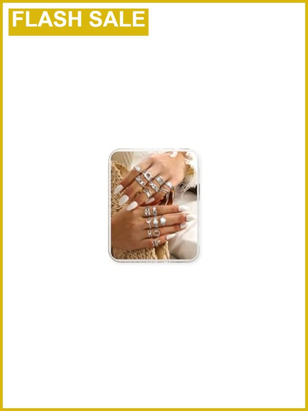 16-Piece Non-Tarnish Stainless Steel Stackable Ring Set for Women,